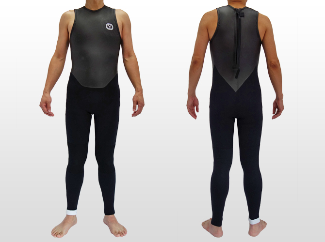 VAN de COSMICA ロングジョン ウェットスーツ ブラック VAN de COSMICA