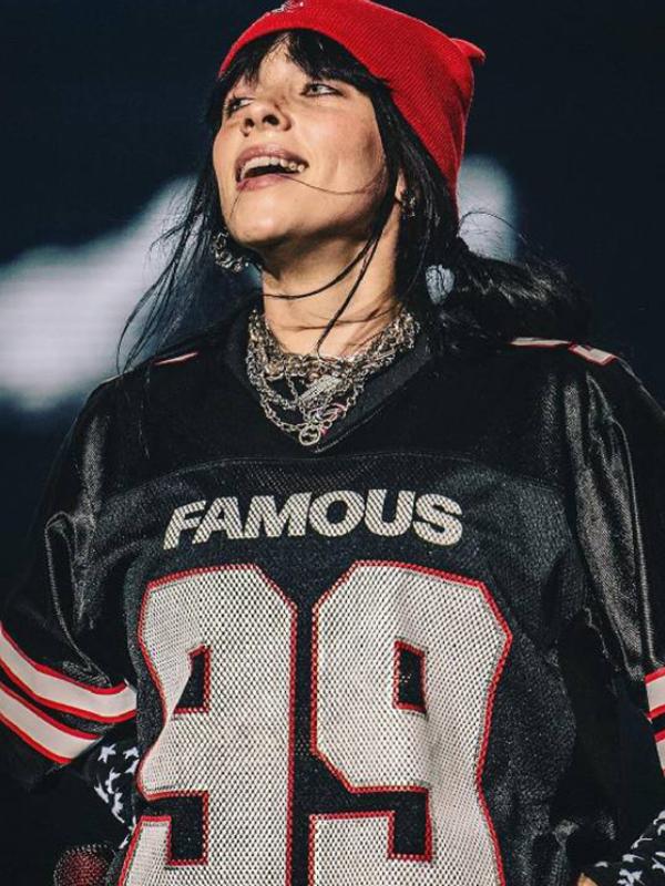 Billie Eilish Black Famous Oversized Jersey | Victoria Jacket