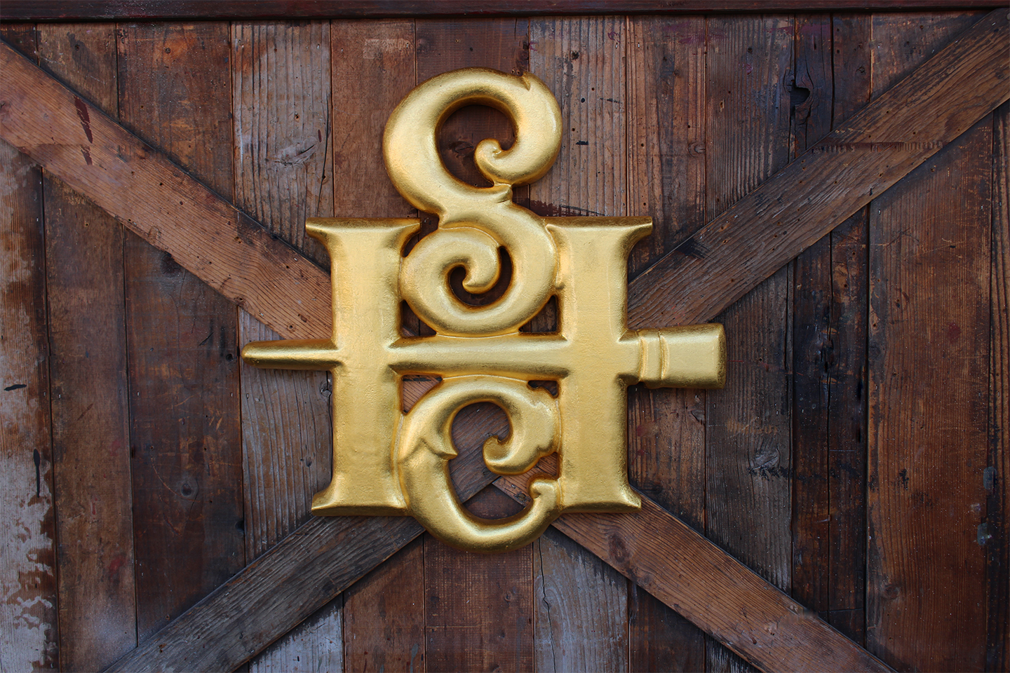 金箔看板 3Dレター ロゴ アンティーク（詳細）｜ヴィンテージ看板