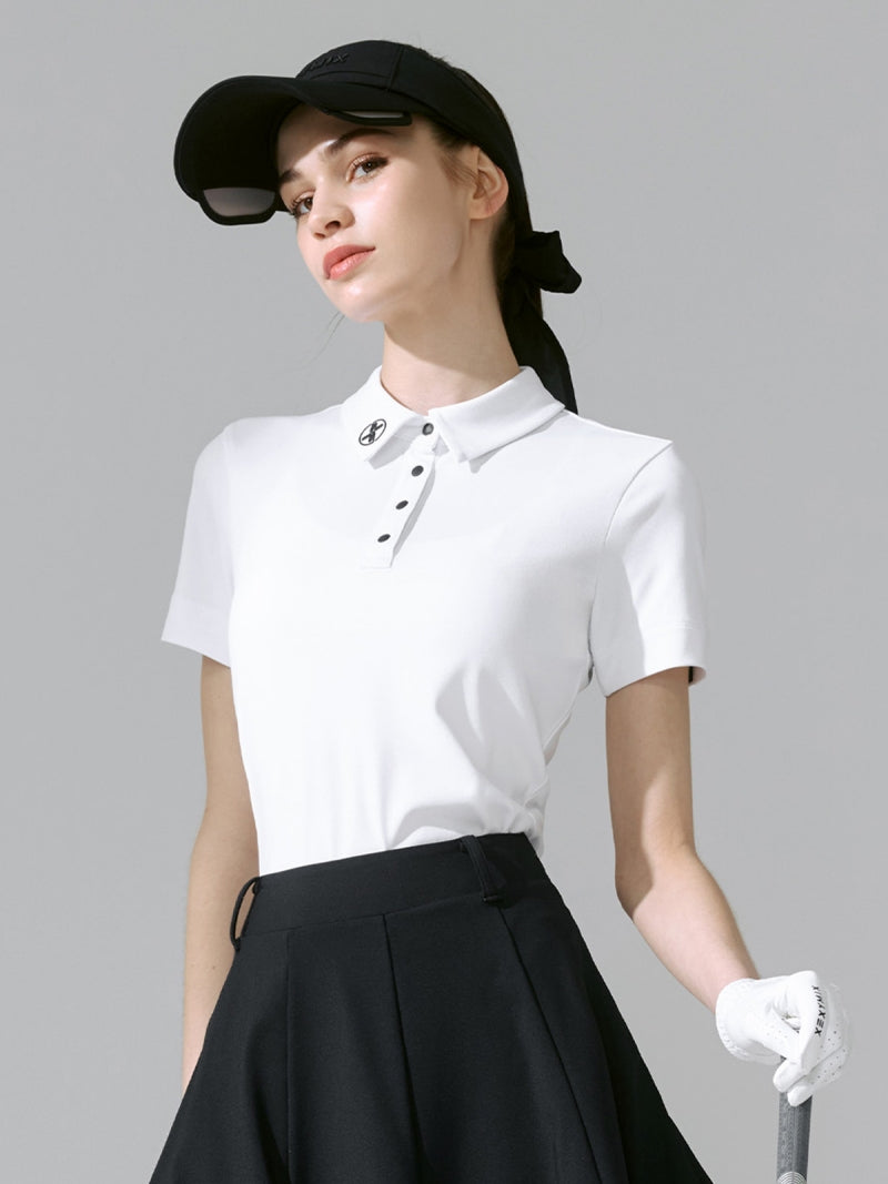 ピケ スリムフィット ポロシャツ 半袖