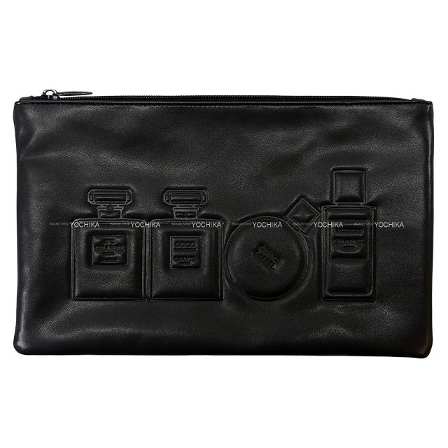 CHANEL シャネル ノベルティ 香水 No.5 コスメ ポーチ 黒(ブラック) PU