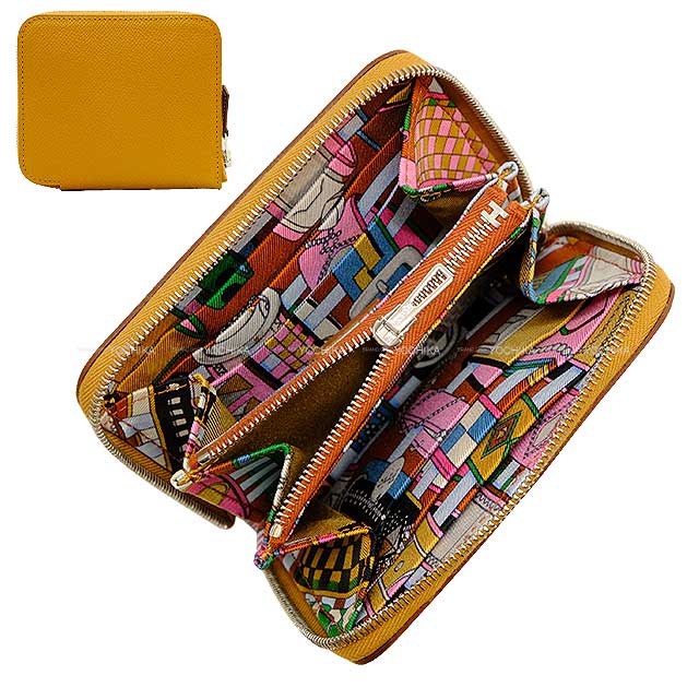 HERMES エルメス 二つ折り財布 アザップシルクイン コンパクト