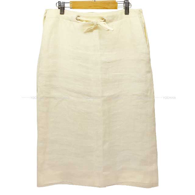 HERMES エルメス スカート ミディ ドローストリング ソルド品