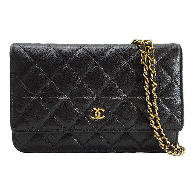 CHANEL シャネル チェーンウォレット(WOC) マトラッセ ココマーク 黒
