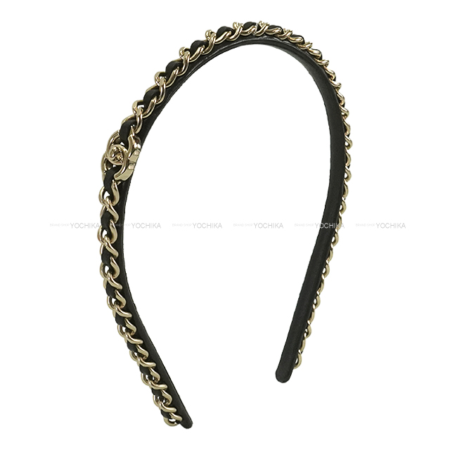 CHANEL シャネル ヘアアクセサリー カチューシャ ココマーク チェーン