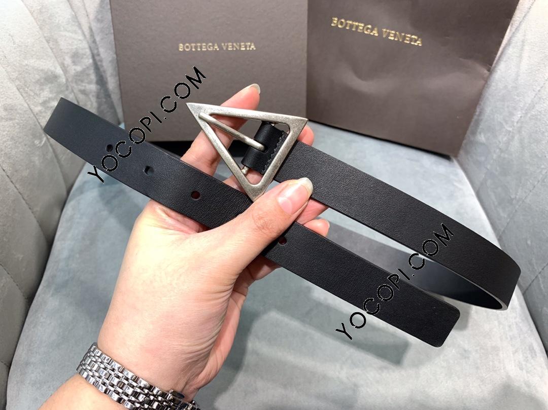 ボッテガヴェネタ スムースカーフベルト 女性用ベルト 幅2.5cm