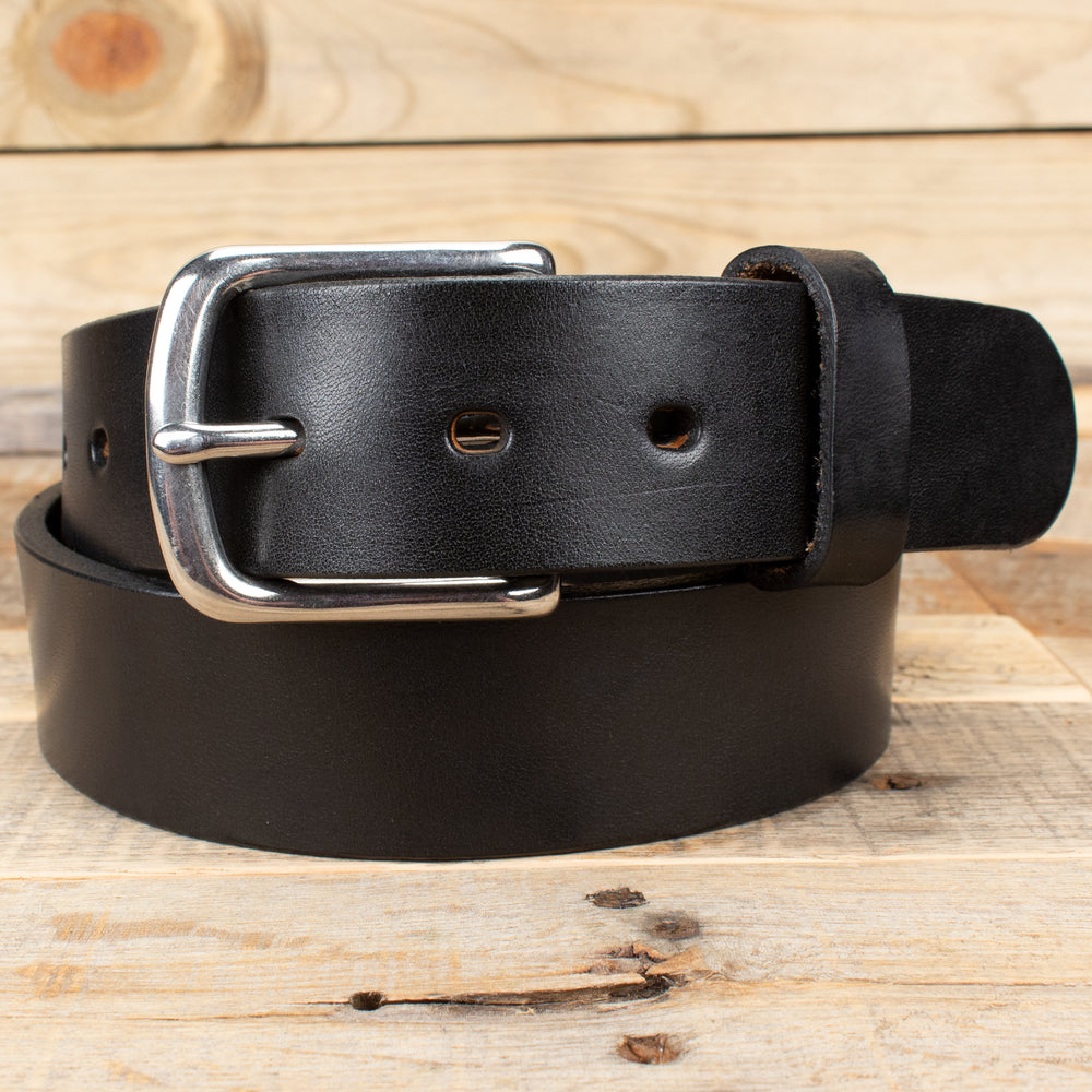 Men's Black Smooth Bullhide Leather Belt – Yoder Leather Company