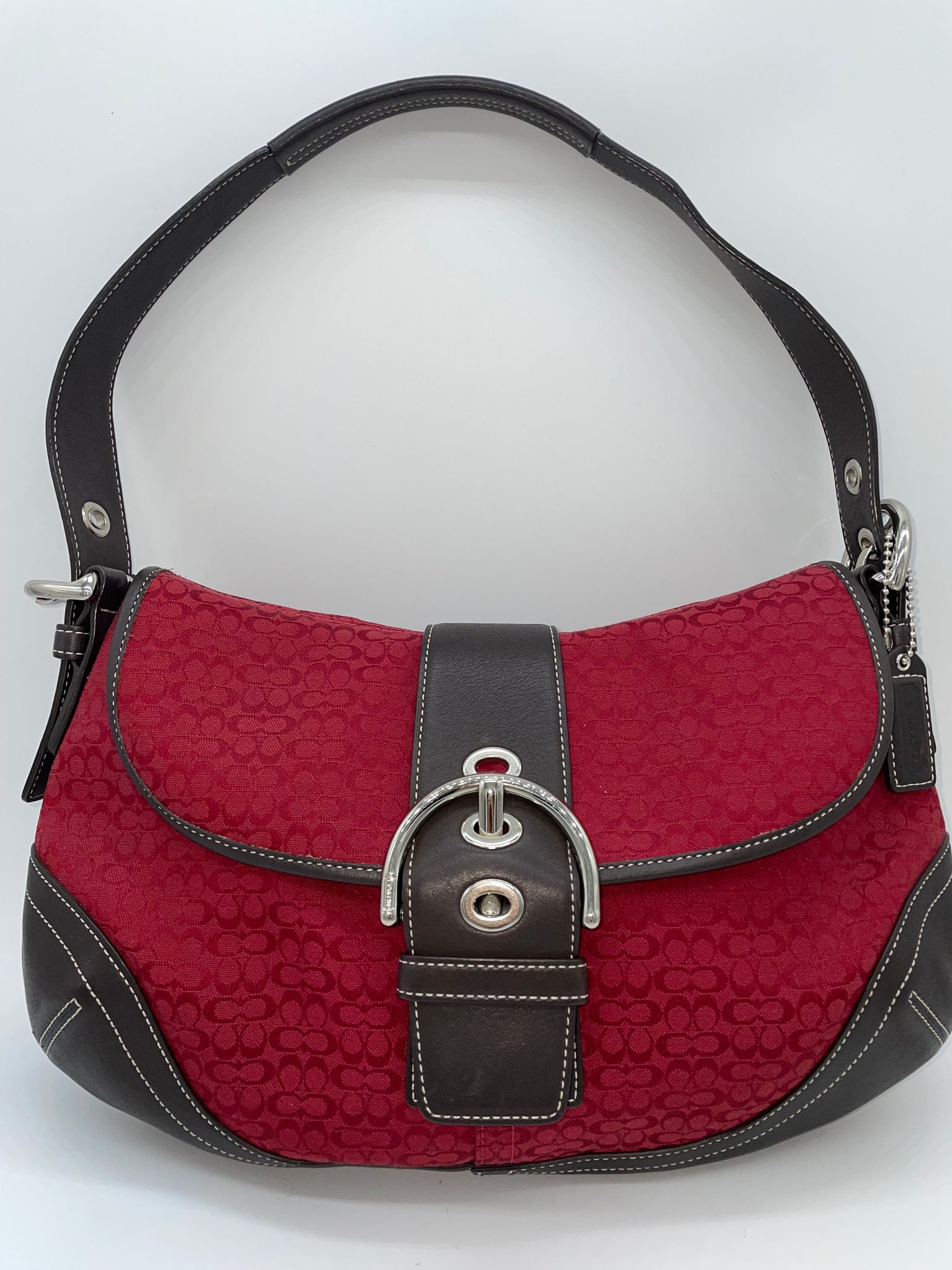 Coach Soho RED Signature Shoulder Bag