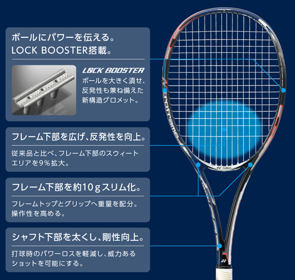 強靭なしなりと急激な復元力で、ボレースピード2.2km/h UP※！ダブル