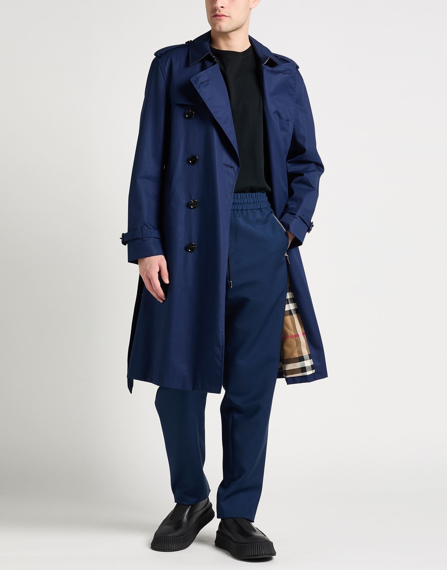 蜉*蝣様 BURBERRY ネイビー ダブルブレスト ピーコート BURBERRY