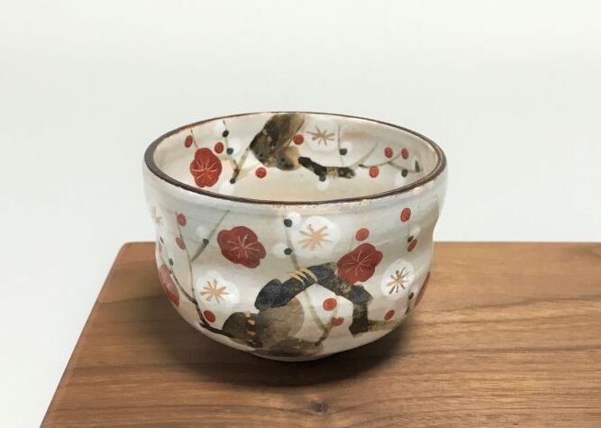 未使用】京焼/清水焼 平安光抱 青葉松竹梅 茶器揃5客 陶雅堂 湯