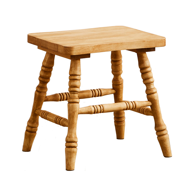 ダイニングチェア スツール 木製 四角 ロースツール 花台 パイン材