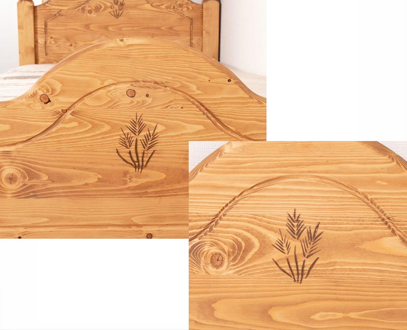 ベッド ダブルベッド パイン無垢 スノコ カントリー家具 【デンバー