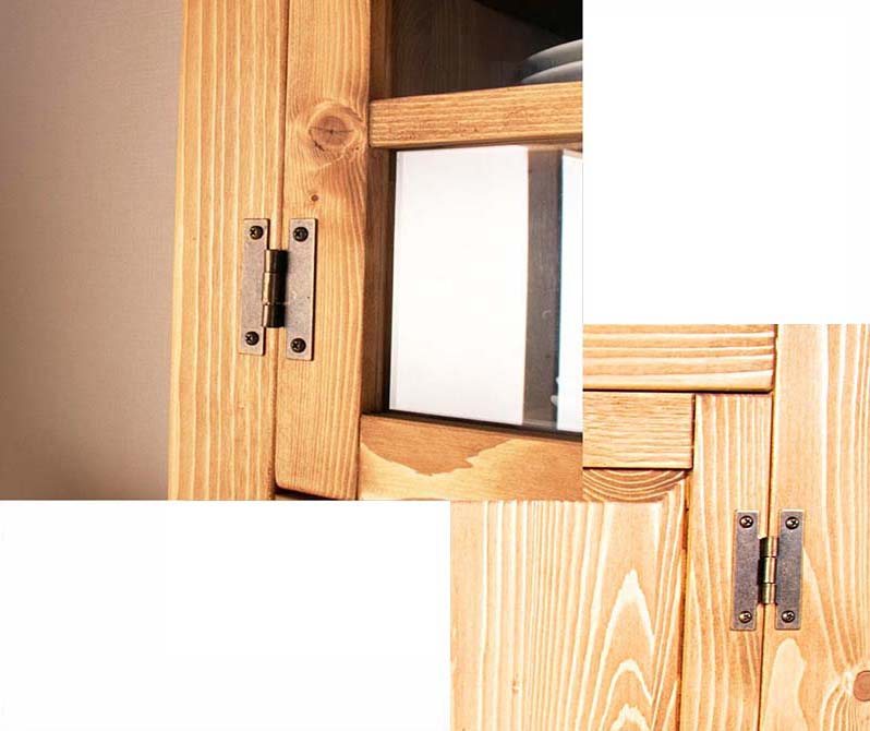 食器棚 90幅 アメリカンカンカントリー 【デンバー90カップボード】麦の穂