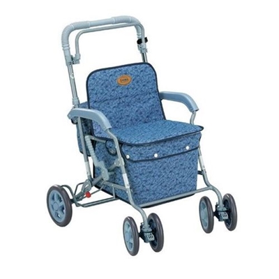 島製作所 シルバーカー マーチA [歩行 介護 シニア 手押し車] ブルー