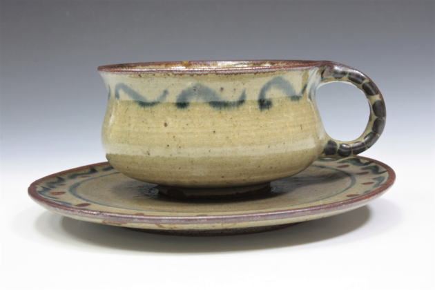 柳瀬美術店 / バーナード・リーチ 「呉須絵珈琲器」濱田晋作箱