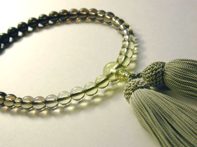 茶水晶ボカシ7mm片手数珠利休二五房 お数珠の安田念珠店へ｜総本山