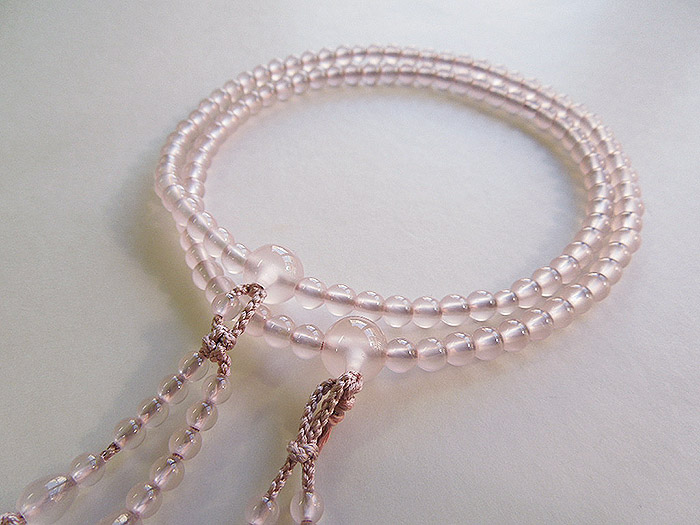 紅水晶小糸振分数珠灰桜二五房共仕立 お数珠の安田念珠店へ｜総本山