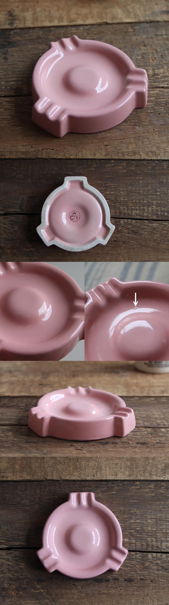 イギリス アンティーク 陶器製灰皿/アッシュトレイ/コレクタブル