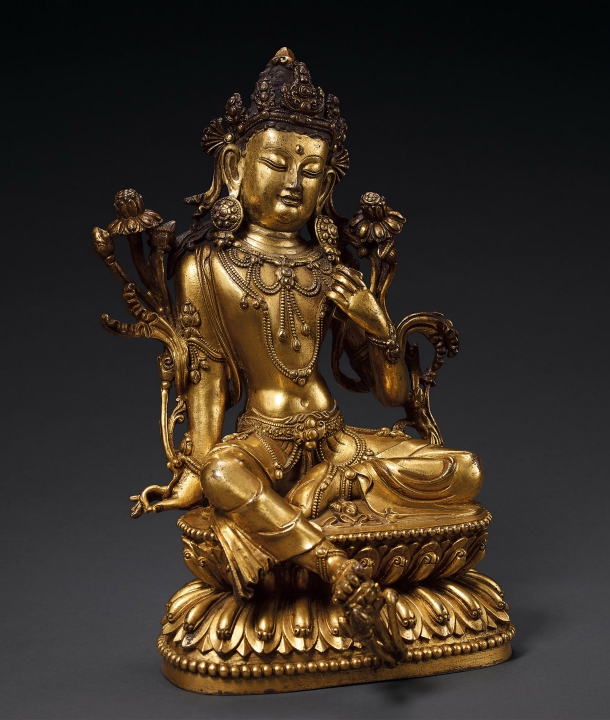銅鎏金自在觀音坐像-宇珍國際藝術| Yu Jen Taipei重要中國瓷雜工藝精品