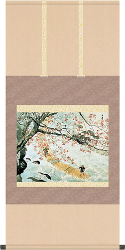 610*Z287)*絵画 掛軸 日本画掛軸 川合玉堂 大観 茶掛け 骨董 610*