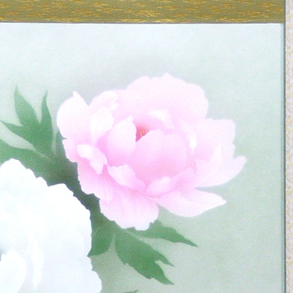 真作】掛軸 高橋周桑 白牡丹 静寂の美 花鳥画 名品 二重箱入