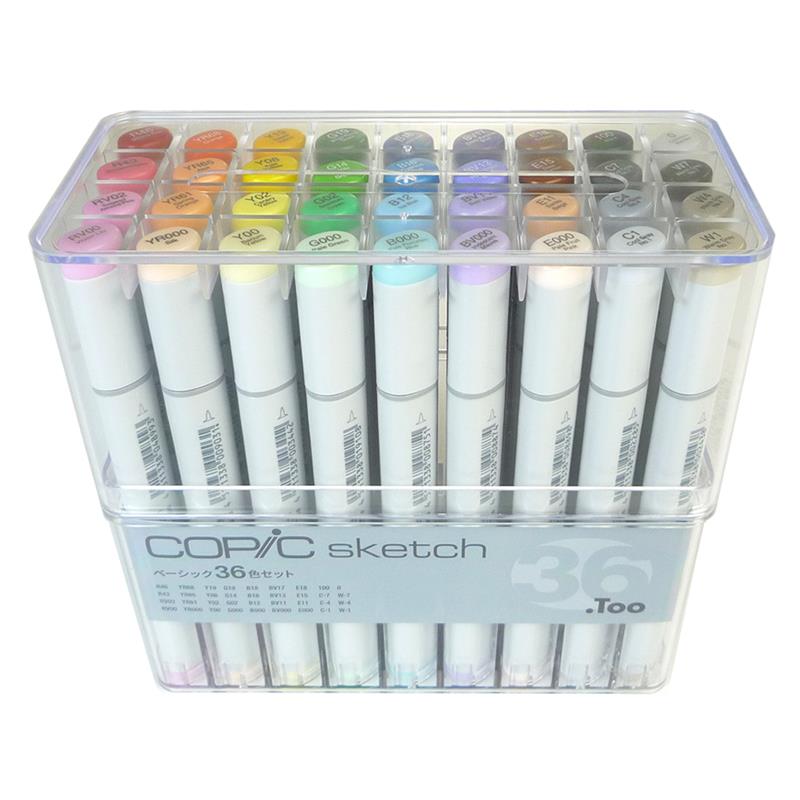 コピック コピックスケッチ ベーシック 36色セット | ゆめ画材