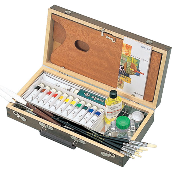 クサカベ 油絵具 スケッチセット GE No.4 木箱 | ゆめ画材