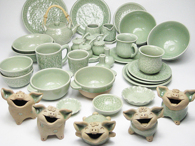 セラドンの大皿