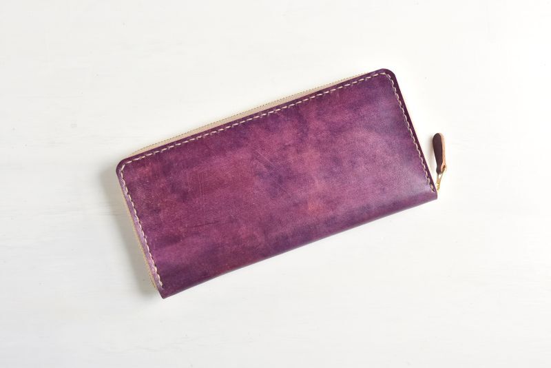 あずき色 （ラウンドファスナー長財布） - Zakka Bakka