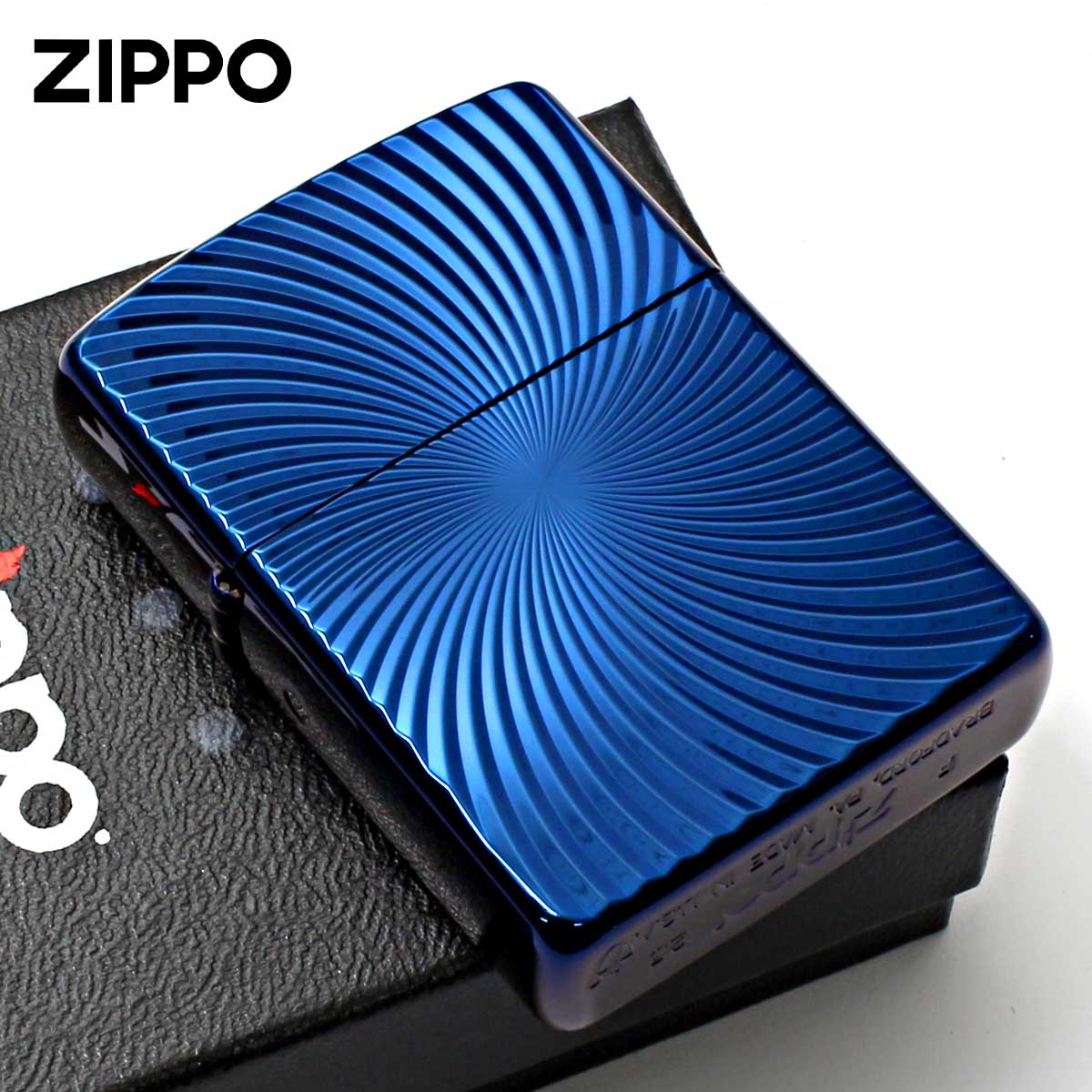 Zippo ジッポー アーマー 彫刻 WAVE ウェーブ 模様 両面加工