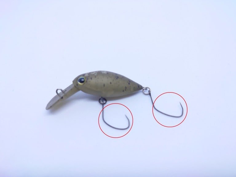 エリアトラウト（管釣り）ルアー（クランク、スプーン）のフックの向き