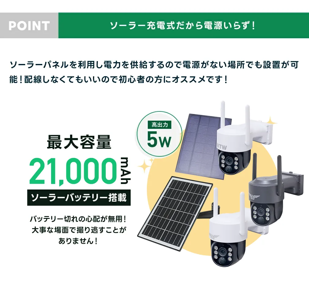 WIFIソーラーPTZ、WTW-1213NX1/WTW-1213WX Plus2/WTW-1213BX Plus2