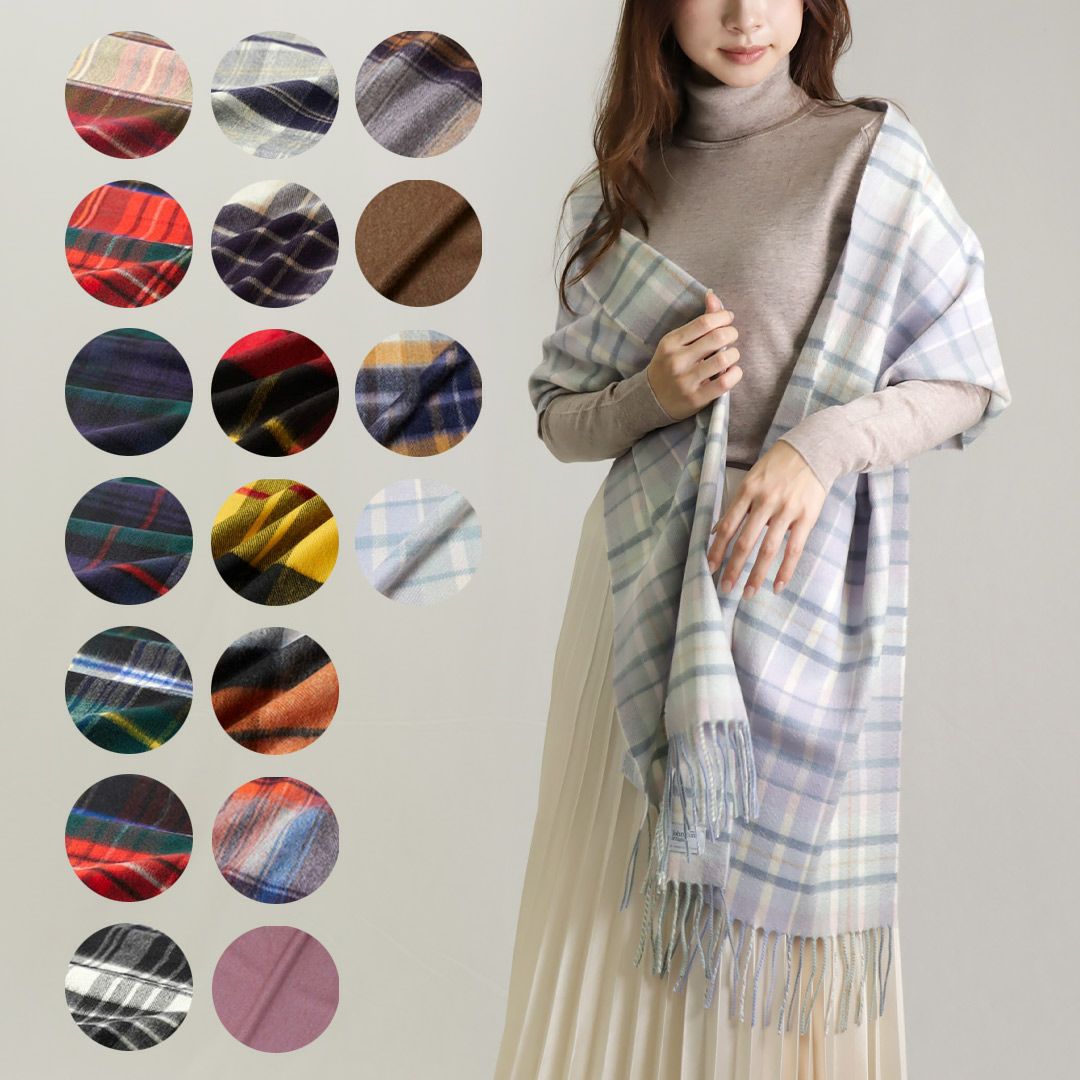 ジョンストンズ JOHNSTONS マフラー タータンチェックストール