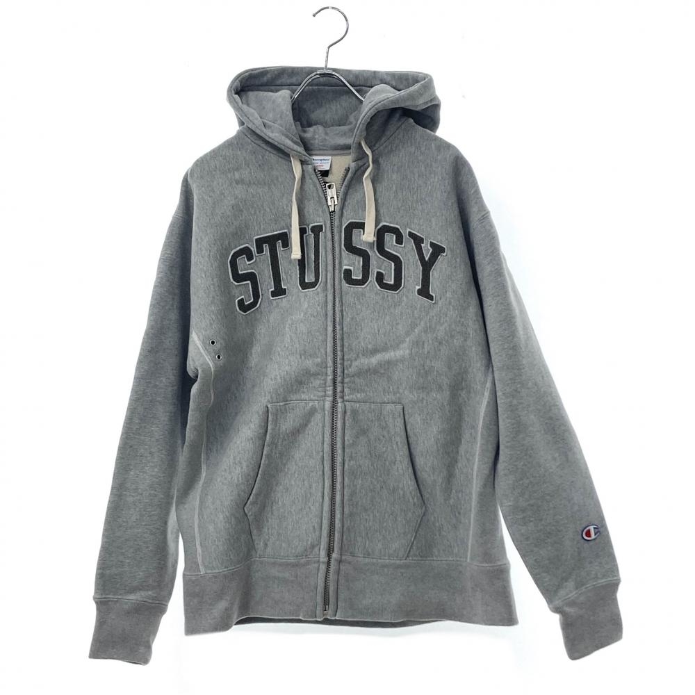 ステューシー×チャンピオン/ジップアップパーカー/WINDSTOPPER ZIP UP