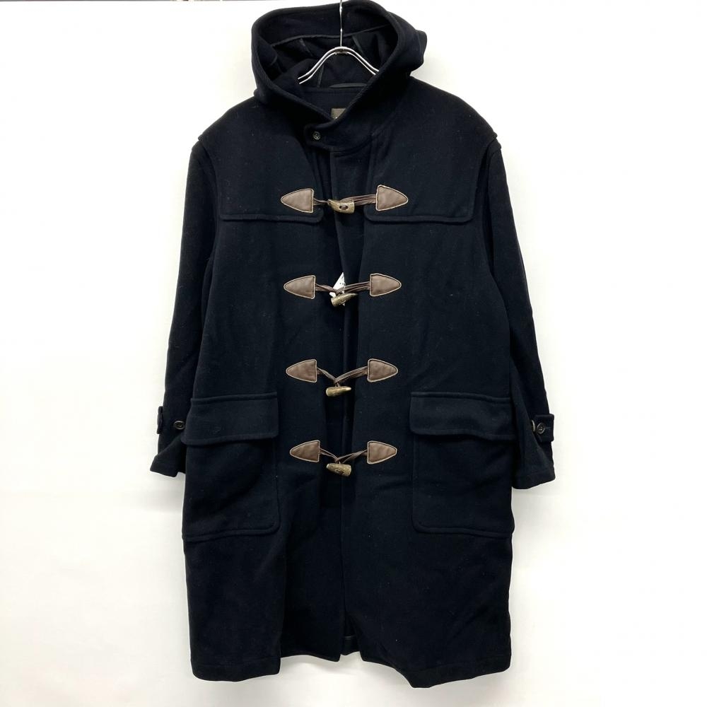 ポールスチュアート/ダッフルコート/ヘリンボーン/ウール/ブラック