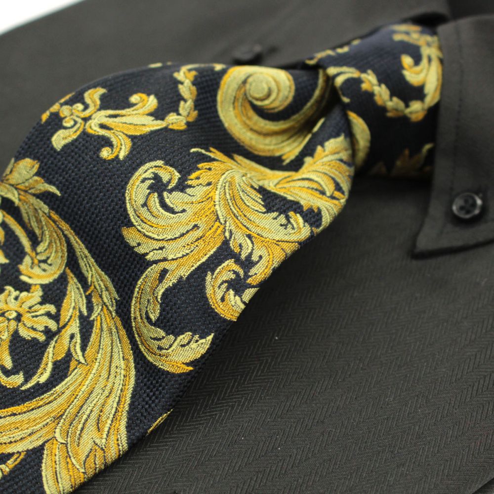 ジャンニヴェルサーチ/ネクタイ/総柄/シルク100％/ブラックの高価買取