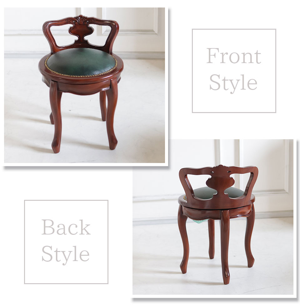 回転式 背付きラウンドチェア ブラウン｜おしゃれ家具通販 Y-KAGU