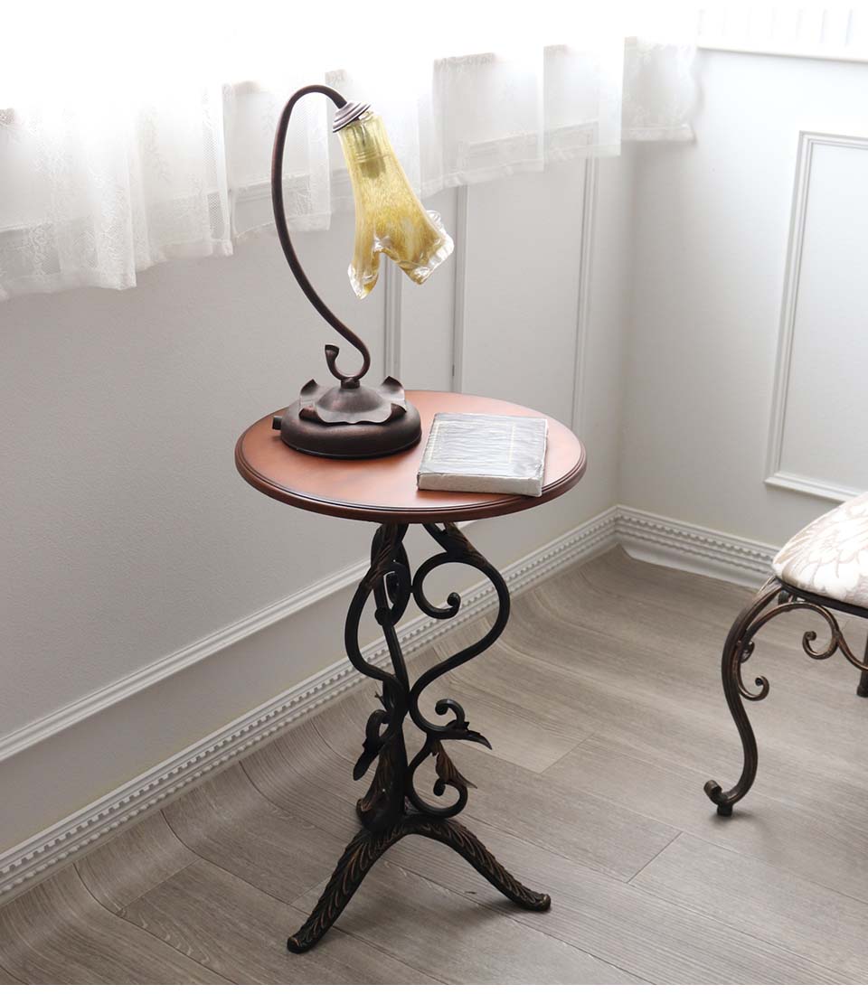 ふくろうイタリア製 ナイトテーブル ランプ台 花台 象嵌 美品