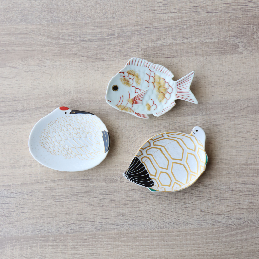 有田焼 鶴型/亀型/鯛型銘々皿 | with style shop / YAMACHU オンライン