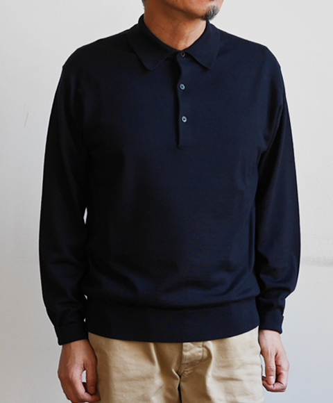 AURALEE Wool Cashmere High Gauge Knit Polo | 大阪心斎橋のメンズ