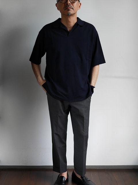 AURALEE Double Cloth Skipper Polo | 大阪心斎橋のメンズ洋服の