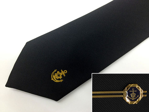 錨デザイン ネクタイ3点セット（八角サクラ錨） - 戦艦大和ショップ