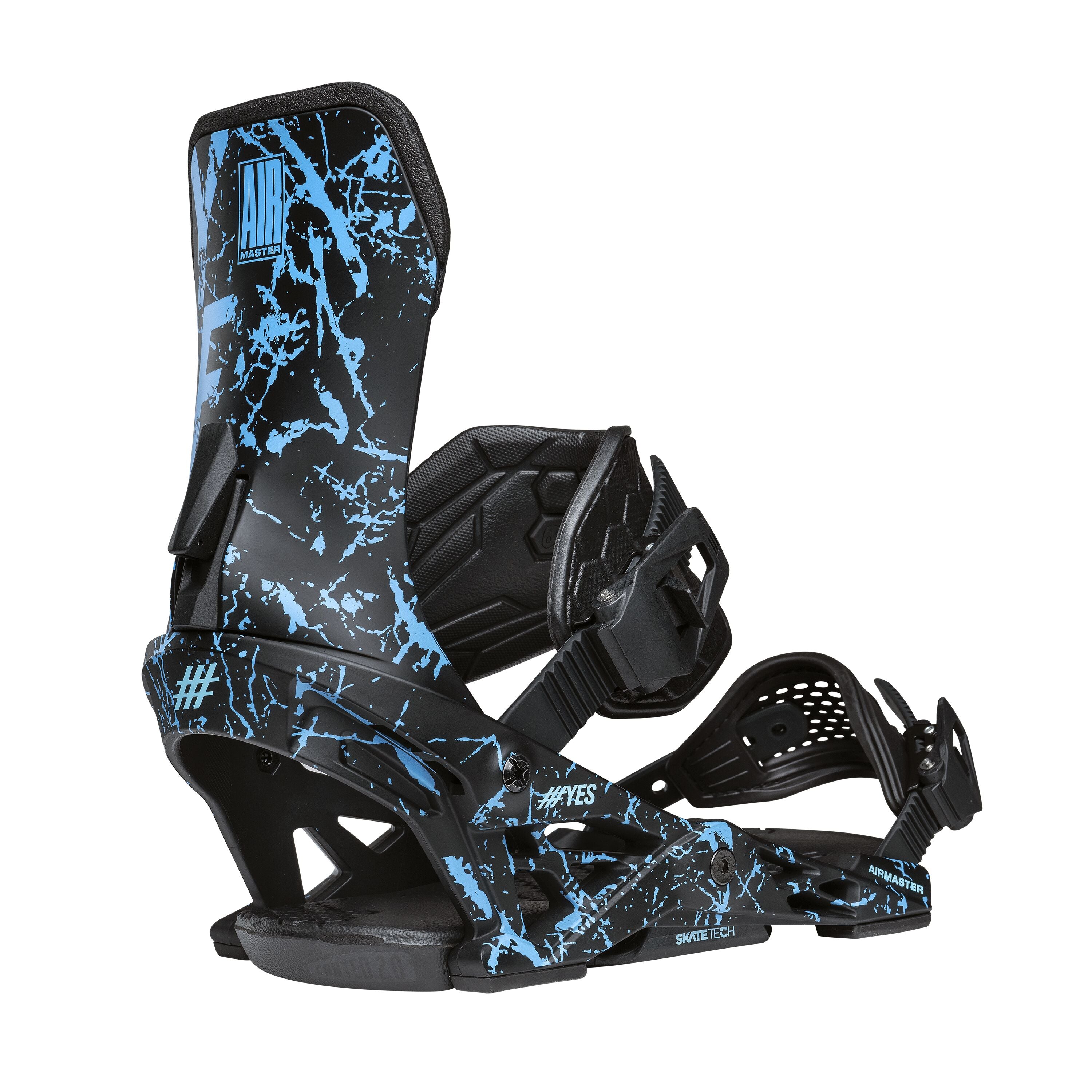 Airmaster Men's Snowboard Bindings Outdoor Splatter Grey | YES
