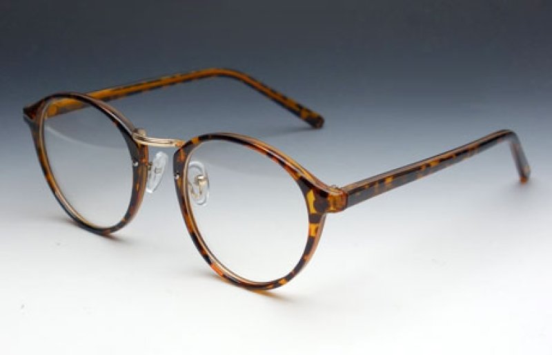 送料無料！ビンテージな雰囲気！べっ甲柄ボストン型・伊達メガネ新品