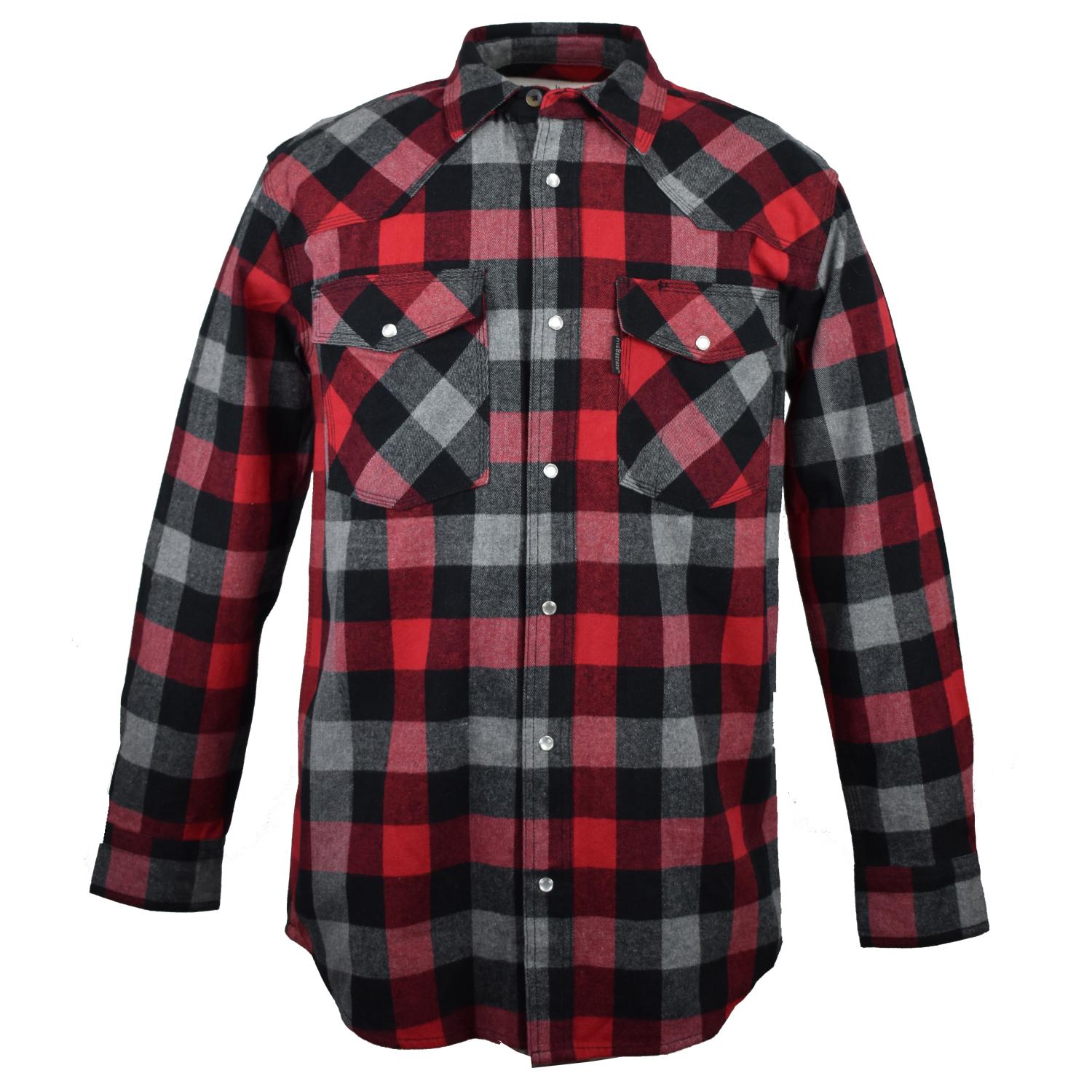 FiveBrother, Men's Heavyweight Regular Fit Western Flannel Snap