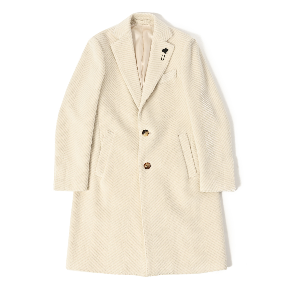 ウールナイロンモヘア混 シングル チェスターコート Traditional