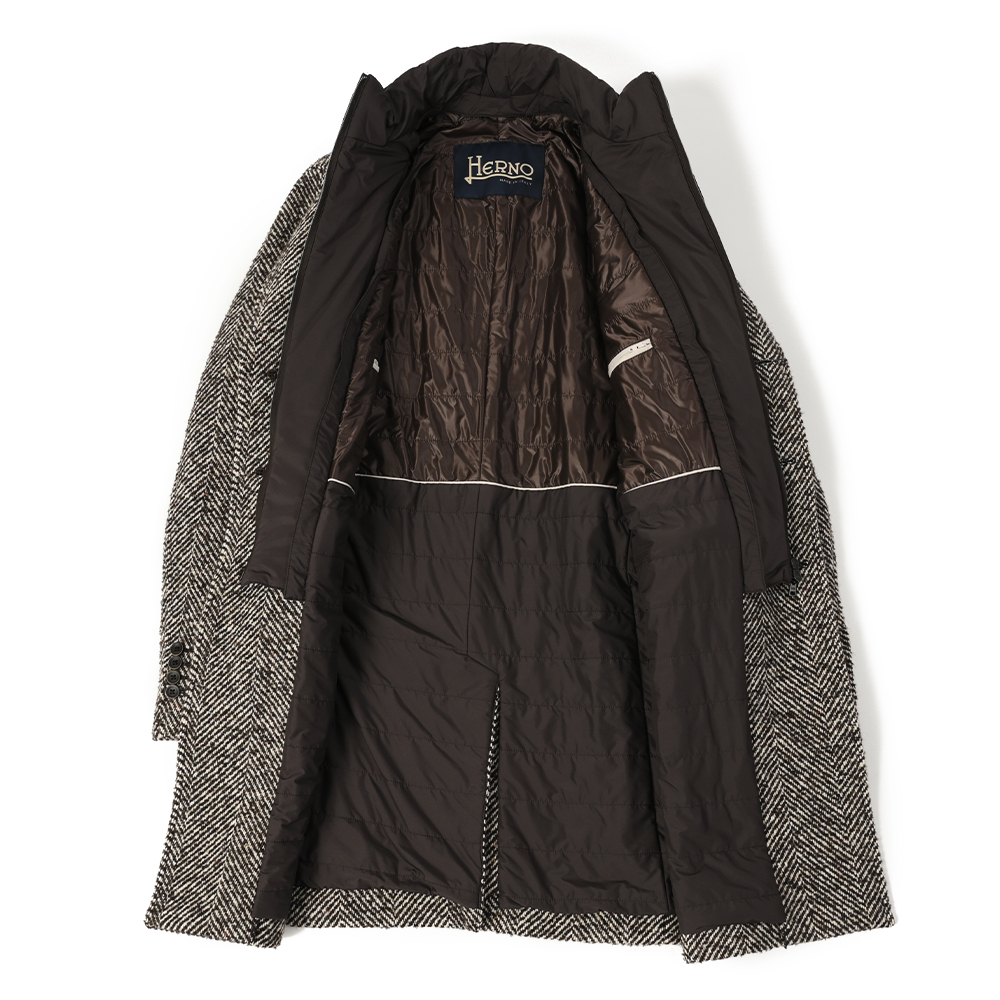 アルパカ混ヘリンボーンチェスターコート Traditional Standard