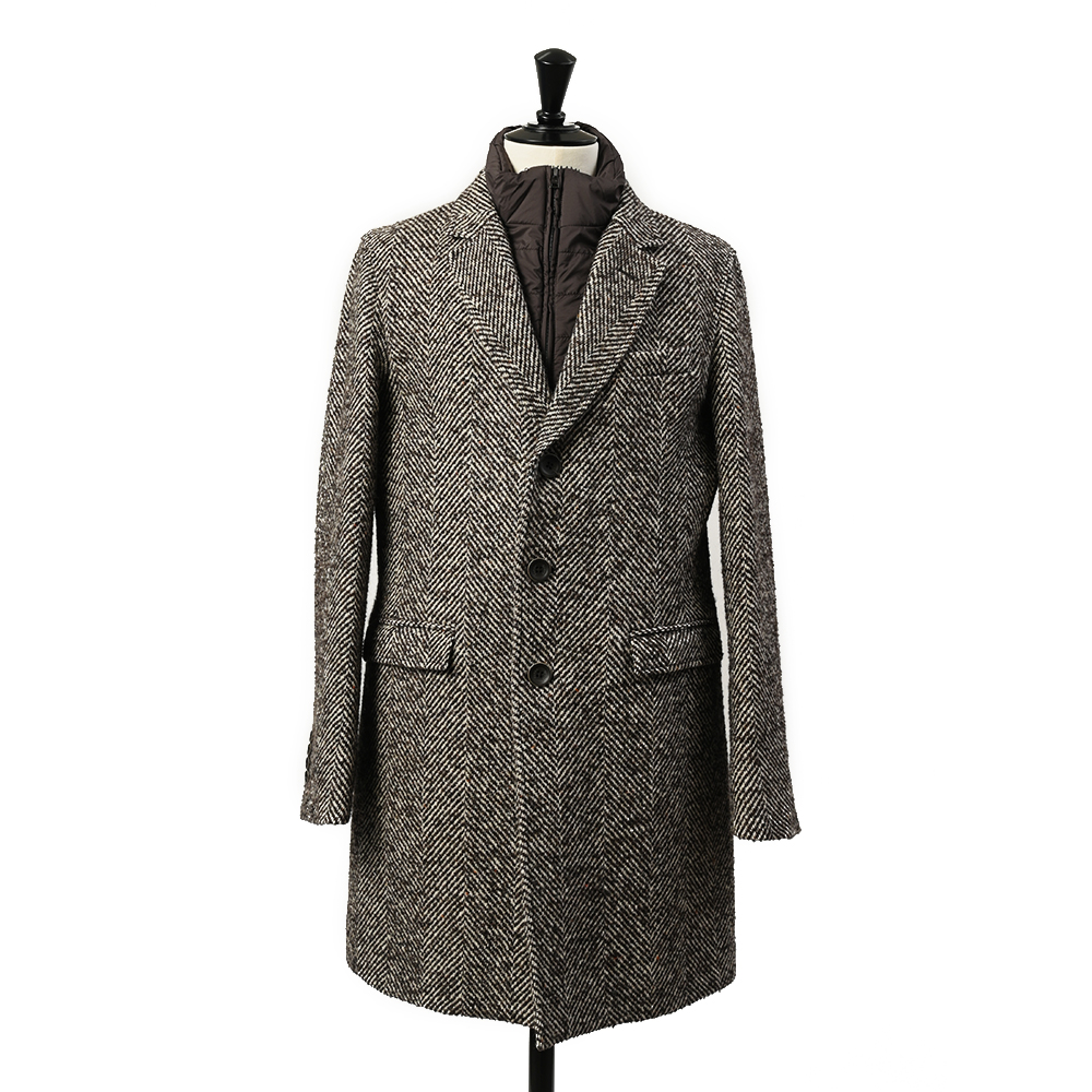 アルパカ混ヘリンボーンチェスターコート Traditional Standard