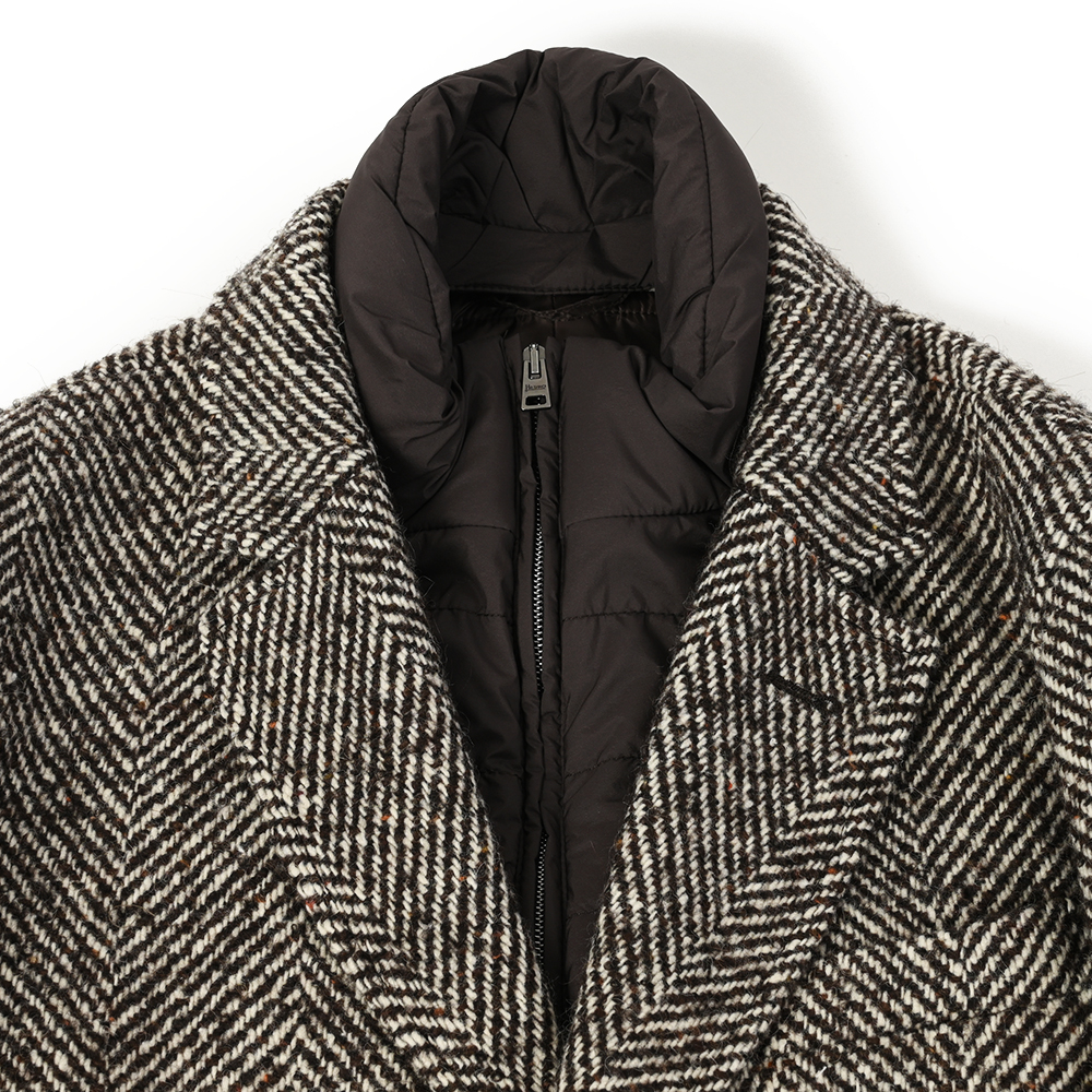 アルパカ混ヘリンボーンチェスターコート Traditional Standard